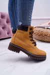 Damskie Botki Trapery Big Star Camel EE274035