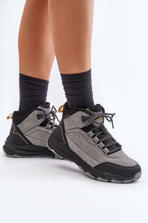 Buty Trekkingowe Młodzieżowe Ocieplane McKeylor 14011 Szare