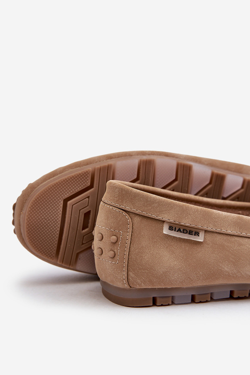 Mokasyny Damskie Z Eko Skóry Brązowe Celoria