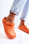 Damskie Lekkie Klapki Big Star II275005 Pomarańczowe