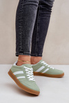 Sneakersy Damskie Niskie Zielone Ennorwen