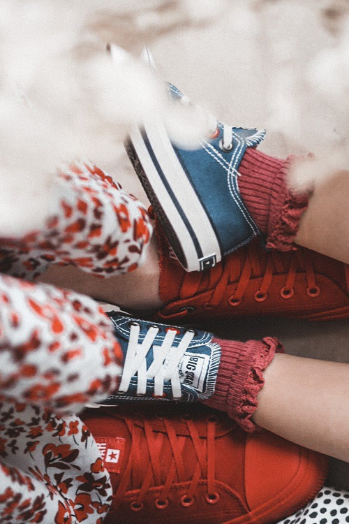 Dziecięce Klasyczne Niskie Trampki BIG STAR HH374195 Granatowe