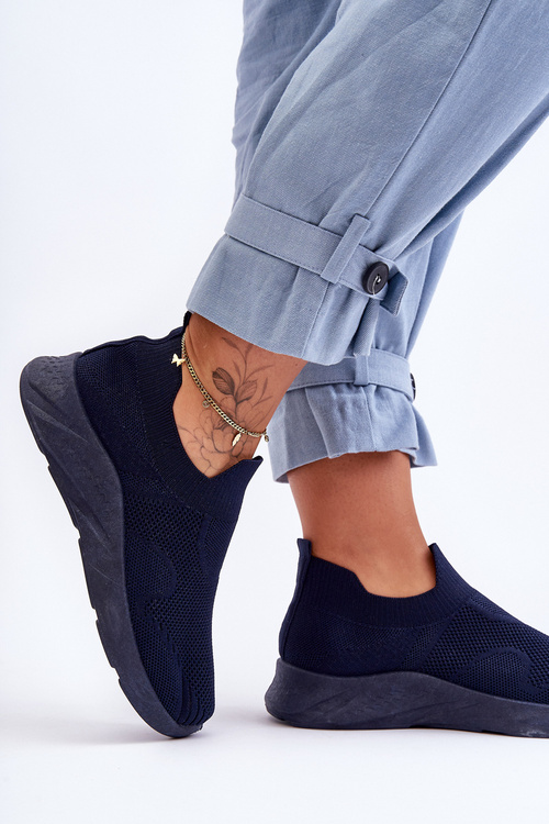 Damskie Wsuwane Buty Sportowe Granatowe Claris
