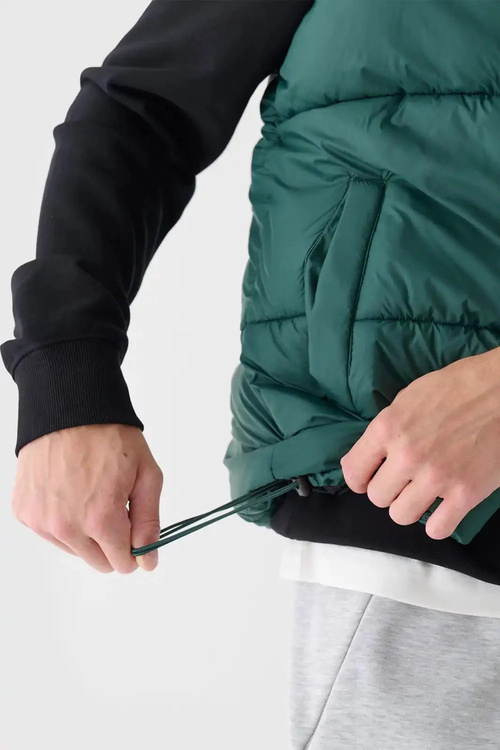 Puchowy Bezrękawnik Męski 4F 4FWAW24TVJAM147-40S Zielona