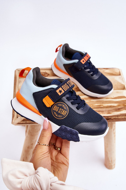 Niskie Dziecięce Buty Sportowe Memory Foam System Big Star LL374215 Granatowe