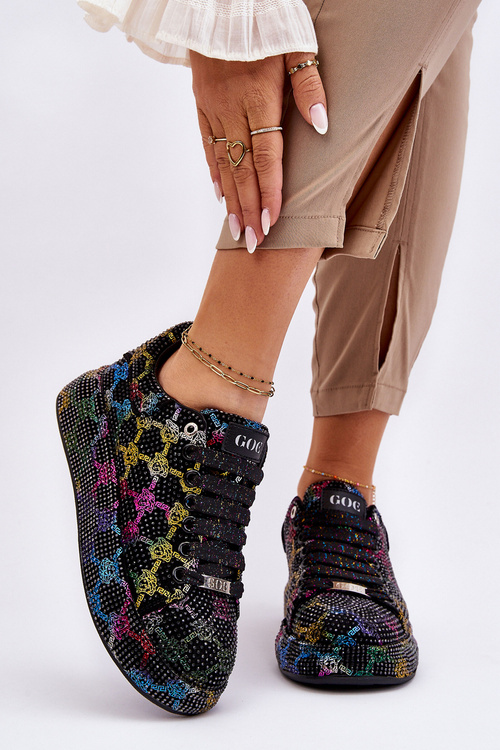 Damskie Buty Sportowe Z Dżetami GOE LL2N4010 Czarne
