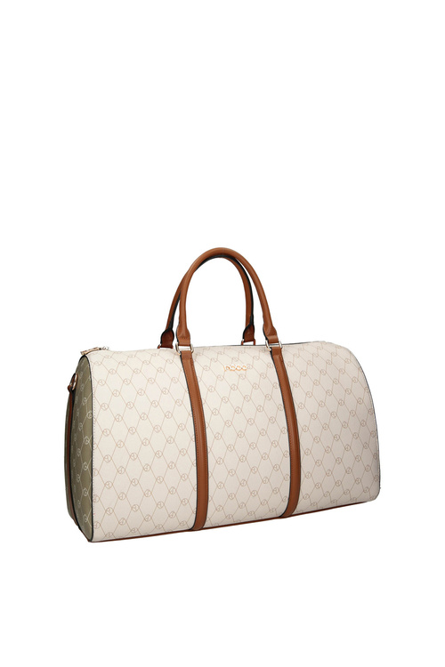 Duża Torba Podróżna NOBO M0430-CM00 Beżowo-Brązowa