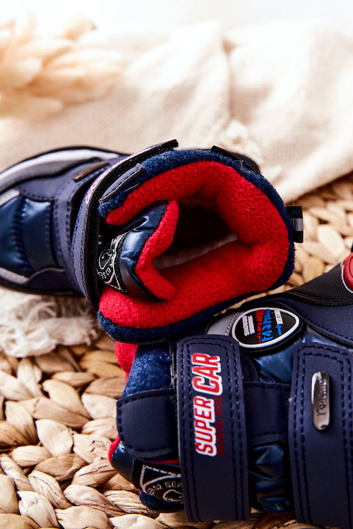 Ocieplane Śniegowce Botki Na Rzepy Granatowe Rizie