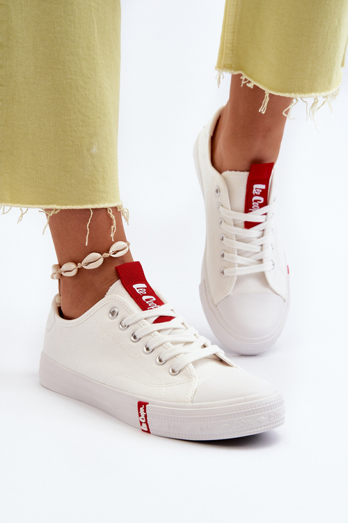 Niskie Trampki Damskie Lee Cooper LCW-24-31-2239 Białe