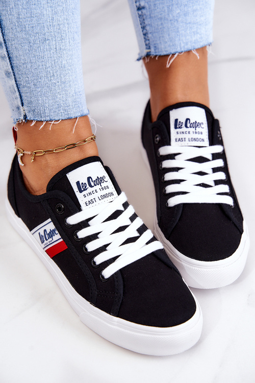 Tenisówki Trampki Lee Cooper LCW-22-31-0832L Czarne