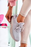 Damskie Sportowe Buty Materiałowe Szare Lenney