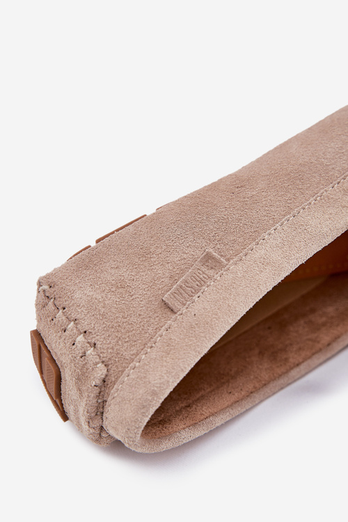 Zamszowe Mokasyny Męskie Big Star RR174050 Beżowe