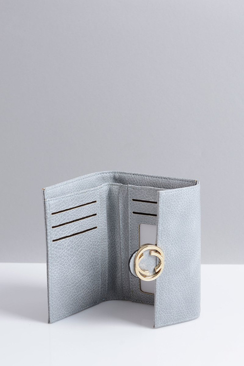 Mały Damski Szary Portfel Portmonetka