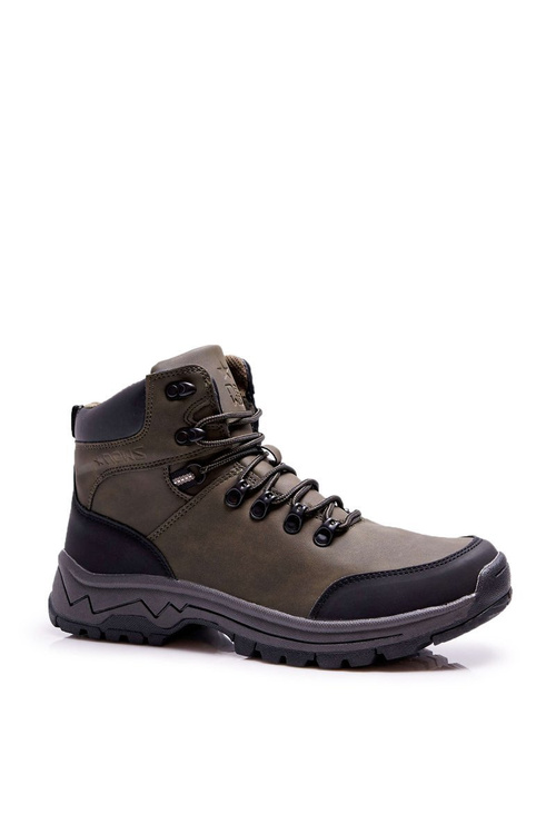 Buty Trekkingowe Męskie Ocieplane Khaki Derex