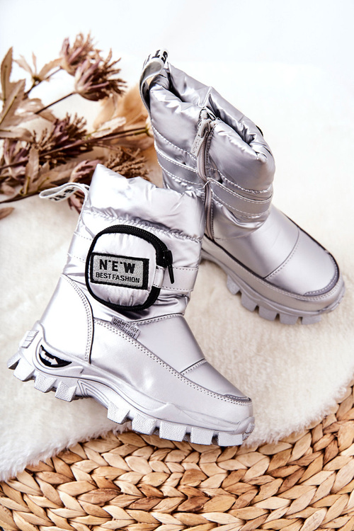 Dziecięce Ocieplane Śniegowce Z Nerką Srebrne Nereyda