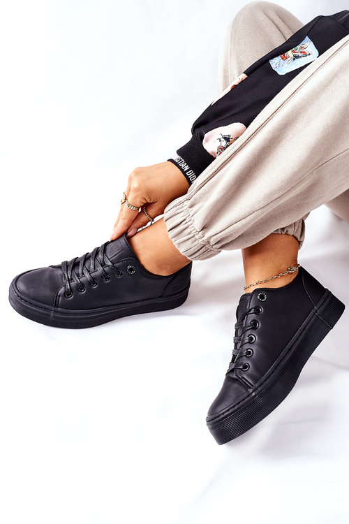 Damskie Trampki Na Platformie BIG STAR II274098 Czarne