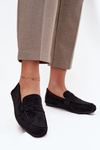 Loafersy Mokasyny Damskie Płaskie Czarne Roseline