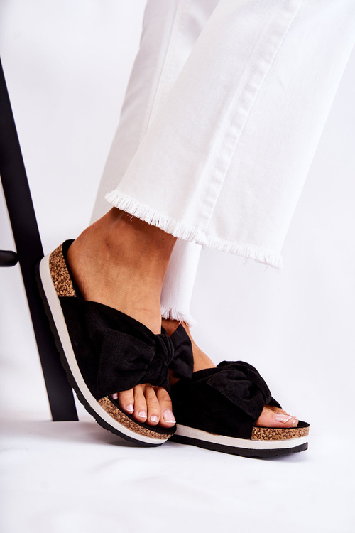 Klapki Na Platformie Czarne So Comfy