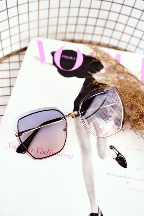 Okulary Przeciwsłoneczne Prius PRE-34 Złote Różowe Granat Gradient