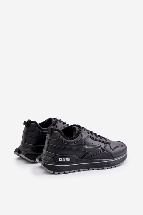 Ocieplane Sneakersy Męskie Big Star OO174675 HI-POLY SYSTEM Czarne