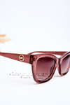 Damskie Klasyczne Okulary Przeciwsłoneczne M2390 Ciemnoróżowe 