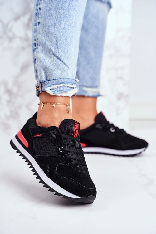 Damskie Sportowe Obuwie Sneakersy Big Star Czarne GG274524