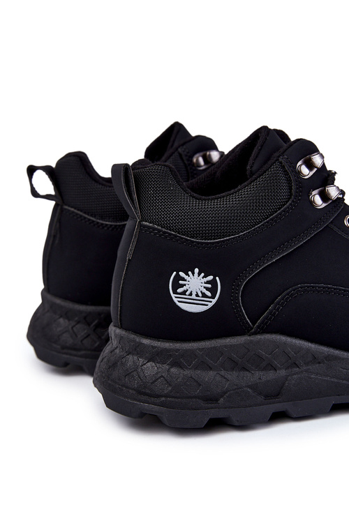 Męskie Ocieplane Buty Trekkingowe Trapery Czarne Otto