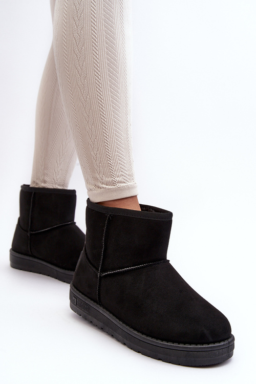 Damskie Śniegowce Ocieplane Futerkiem Czarne Big Star MM274158