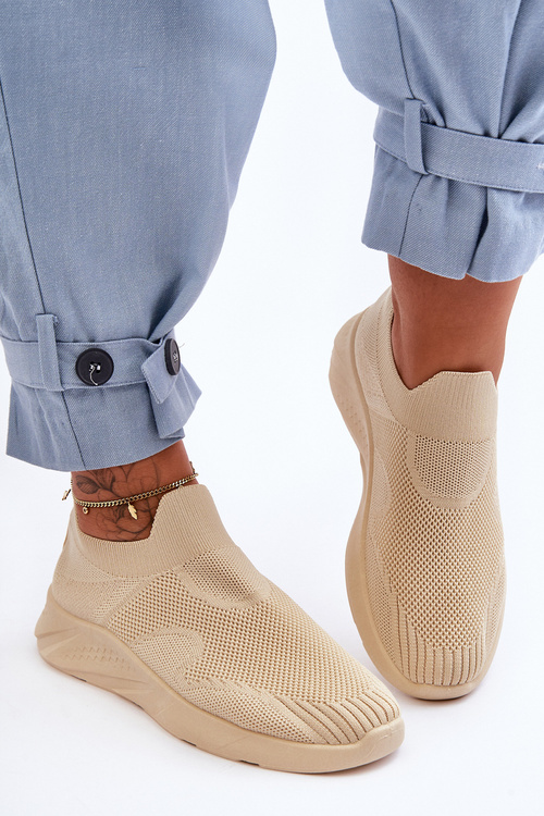 Damskie Wsuwane Buty Sportowe Beżowe Claris