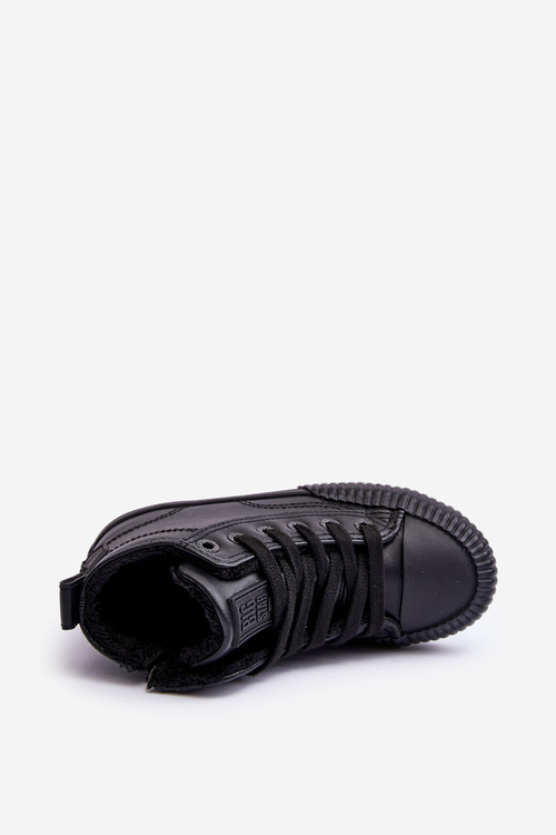 Ocieplane Dziecięce Trampki Na Suwak Big Star MM374014 Czarne