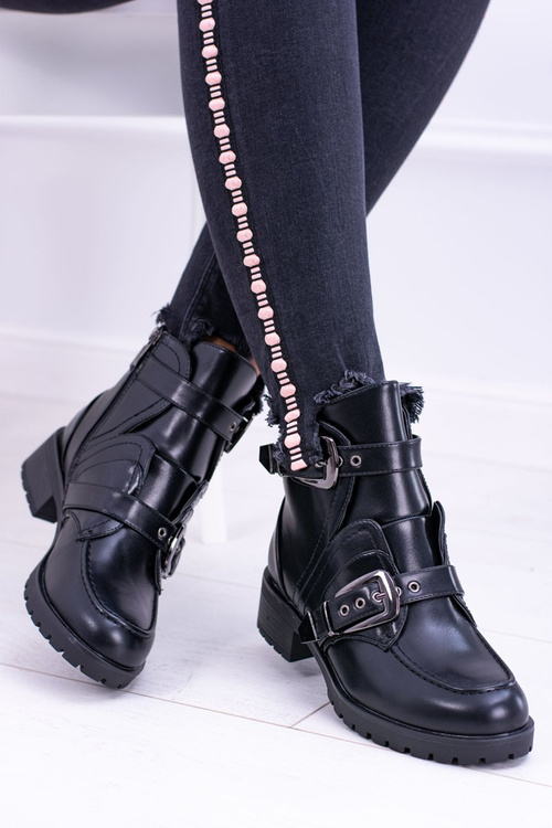 Damskie Botki Z Klamrami Ocieplane Skadi