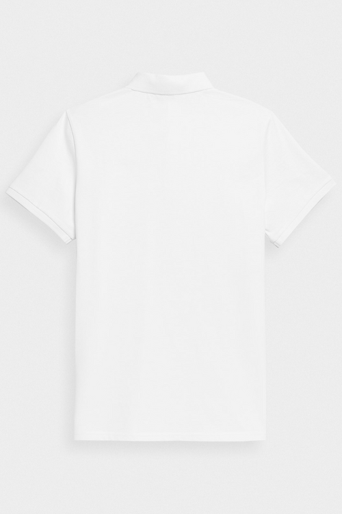 Męska Koszulka Polo Regular Z Logo 4F 4FWMM00TPTSM316-10S Biała