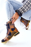 Botki Skórzane Sztyblety Maciejka Wielokolorowe 05095-39