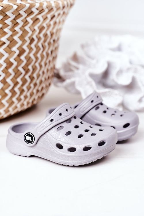 Klapki Dziecięce Piankowe Kroksy Szare Lucas