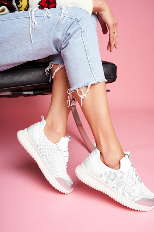 Damskie Sportowe Obuwie Big Star Białe FF274A410