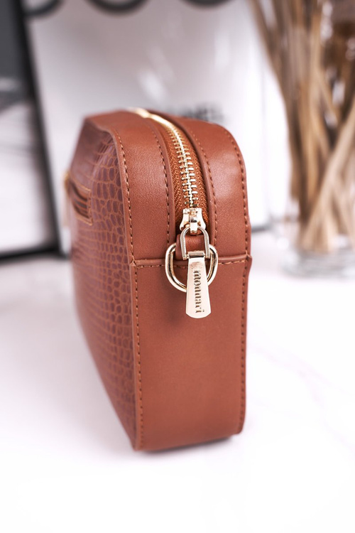 Mała Torebka Damska Listonoszka MONNARI BAG7480-017 Karmelowa