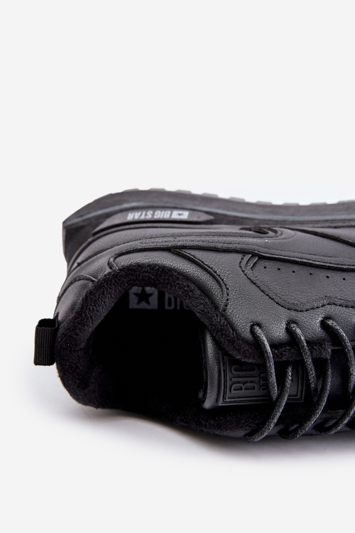 Ocieplane Sneakersy Męskie Big Star OO174675 HI-POLY SYSTEM Czarne