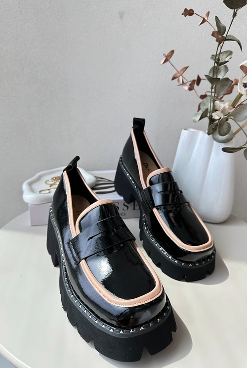 Skórzane Damskie Mokasyny D&A MR870-32 Czarne