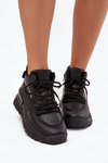 Buty Sportowe Damskie Na Platformie Big Star SS274509 Czarne