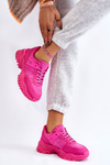 Modne Buty Sportowe Sneakersy Fuksja Frezio