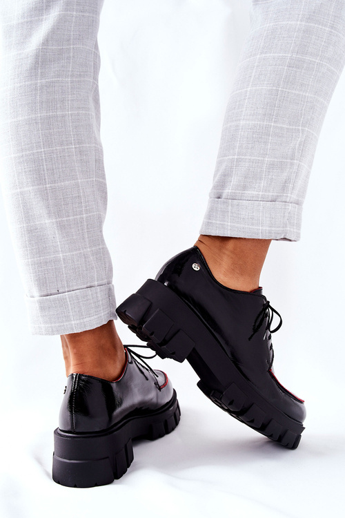 Damskie Skórzane Półbuty Maciejka Czarne 5074A-01