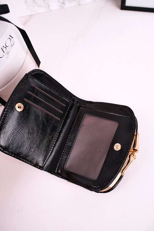 Mały Portfel Podkówka Zapinany Na Bigiel MILANO Ciemno Szary