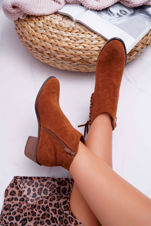 Botki Damskie Kowbojki Camel Agnes