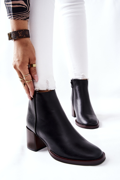 Sergio Leone Botki Na Słupku BT545 Czarne