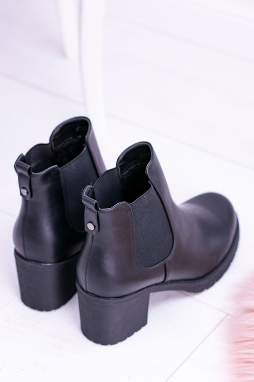 Sergio Leone Czarne Botki Na Słupku Tulso