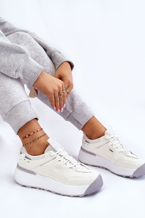 Damskie Buty Sportowe Na Platformie Białe Dakari