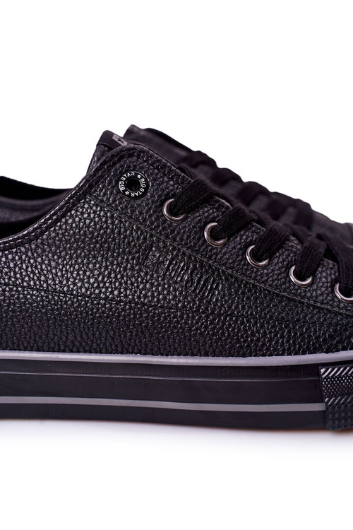 Męskie Skórzane Trampki Big Star II174002 Czarne