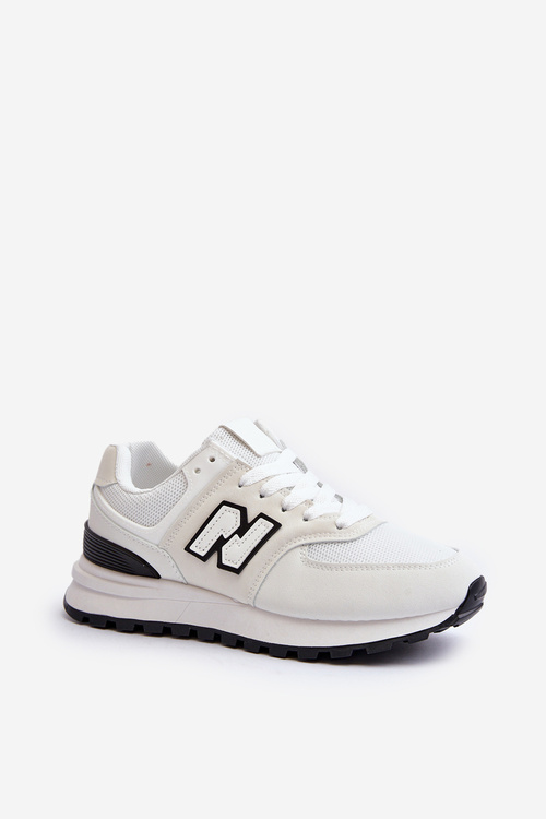 Buty Sportowe Sneakersy Damskie Białe Alettesa