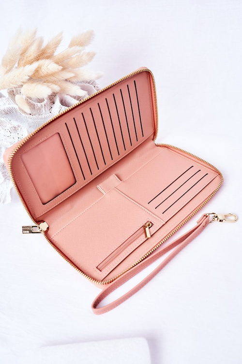 Duży Skórzany Portfel Big Star HH674002 Różowy