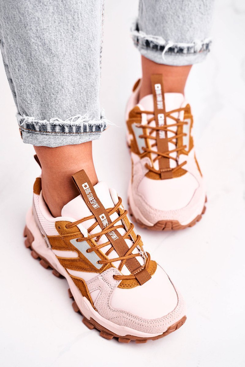 Damskie Sneakersy Big Star Beżowe GG274664